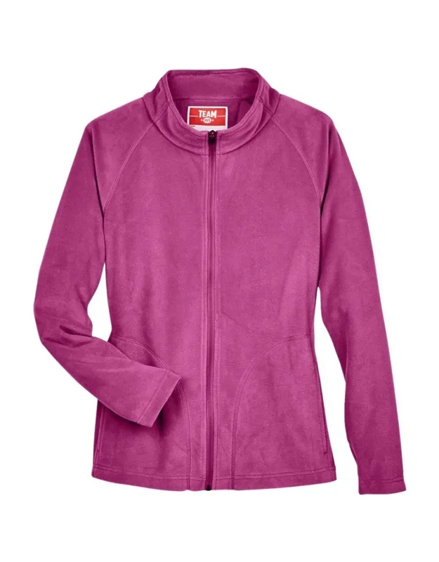 Team 365 Campus Microfleece Jacket With Anti-pill Finish And Center Front Zipper