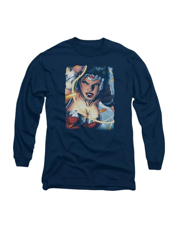 Justice League Of America Scowl Long Sleeve Tee