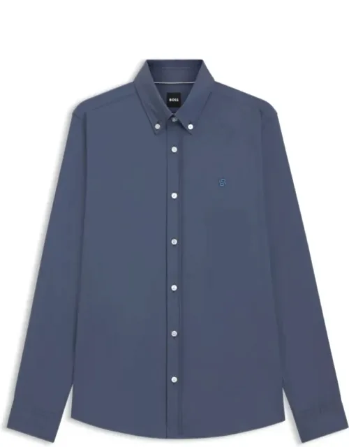 Slim-fit Shirt In Poplin, Crafted In Cotton-rich Stretch