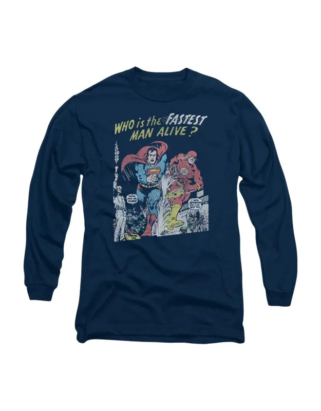 Justice League Of America Fastest Man Long Sleeve Tee