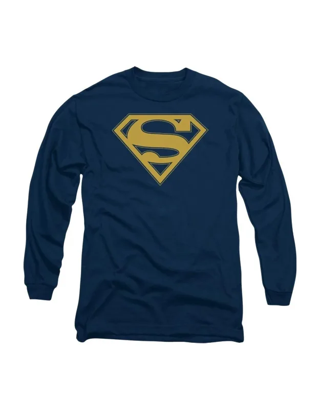 Superman Maize & Blue Shield Long Sleeve Tee