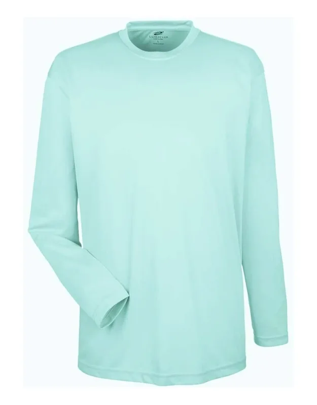 Cool & Dry Sport Long Sleeve Performance Interlock T-shirt With Moisture-wicking And Upf 30+ Protection