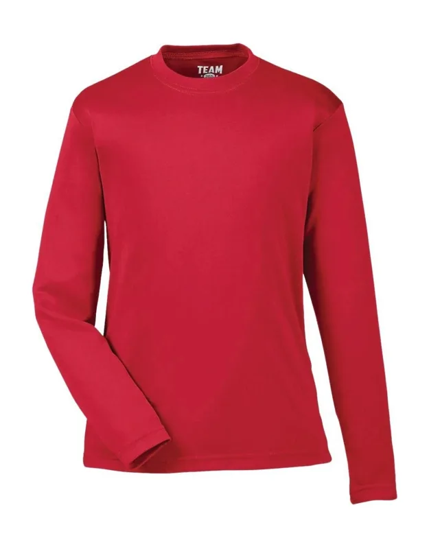 Team 365 Youth Zone Performance Long Sleeve T-shirt With Moisture Management And Uv 40+ Protection