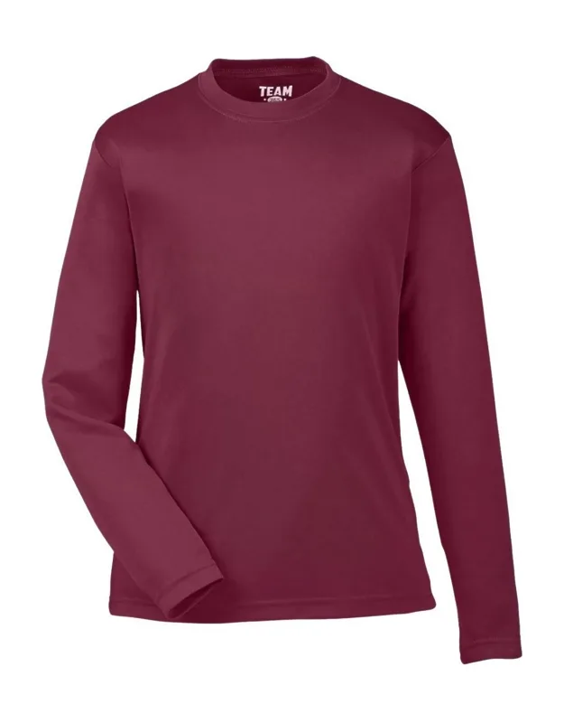 Team 365 Youth Zone Performance Long Sleeve T-shirt With Moisture Management And Uv 40+ Protection