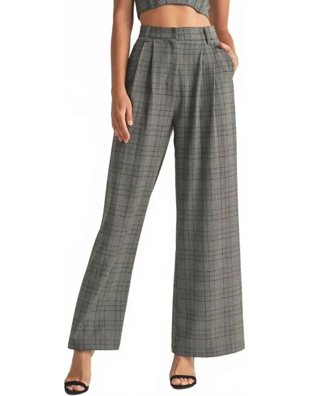 Plaid Tailored Pants