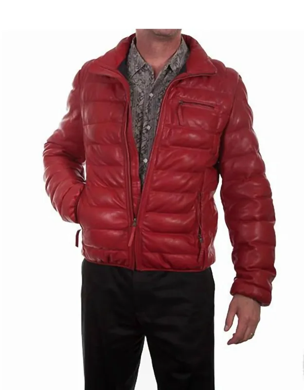 Ribbed Leather Jacket