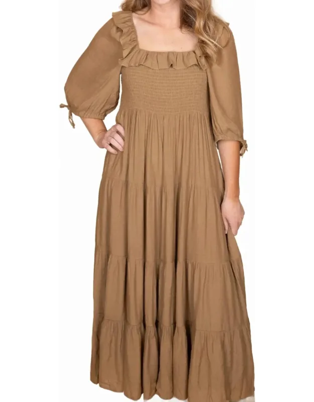 Maggie Ruffle Midi Dress