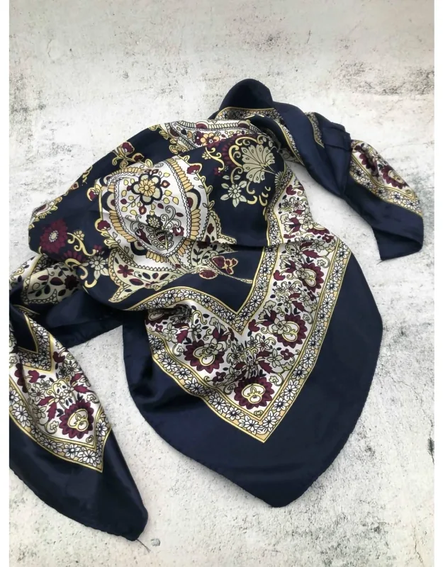 Floral Paisley Western Wild Rag Scarf Accent