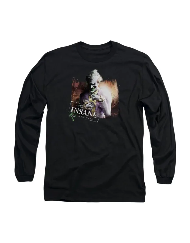 Batman Arkham City Certified Insane Long Sleeve Tee