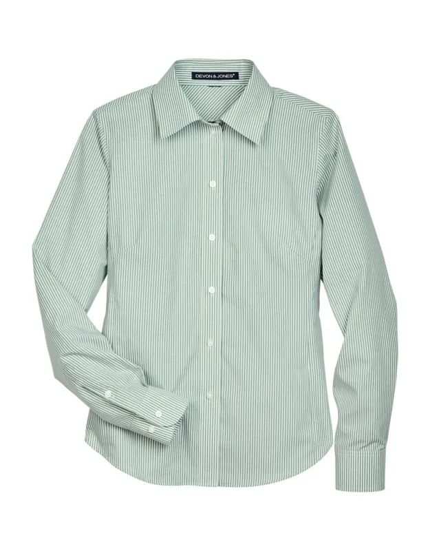 Crown Collection Banker Stripe Woven Dress Shirt
