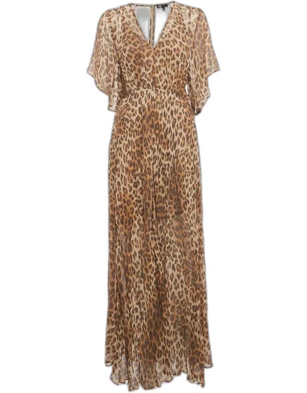 Leopard Chiffon Maxi Dress