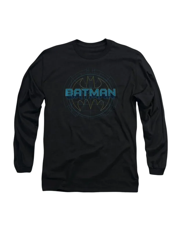 Batman Bat Tech Logo Long Sleeve Tee