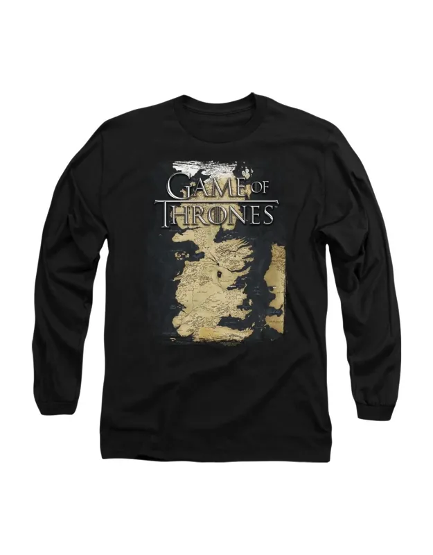 Game Of Thrones Series Map Long Sleeve Tee