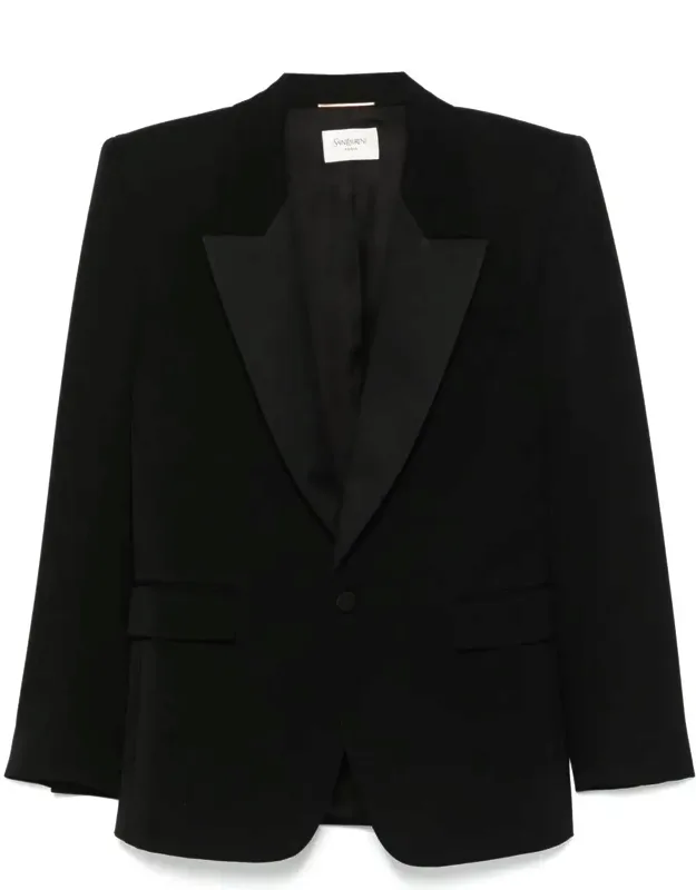 Grain-de-poudre Blazer