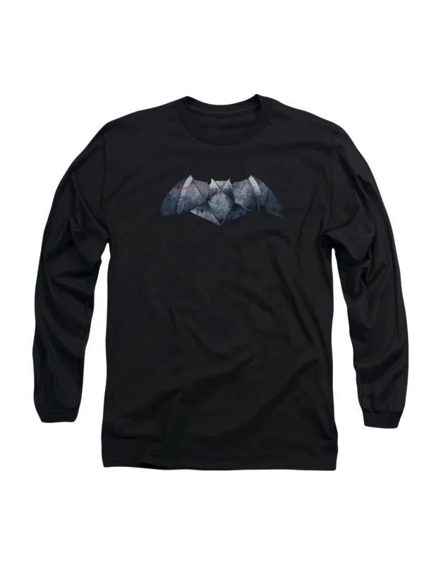 Batman V Superman Plated Bat Logo Long Sleeve Tee