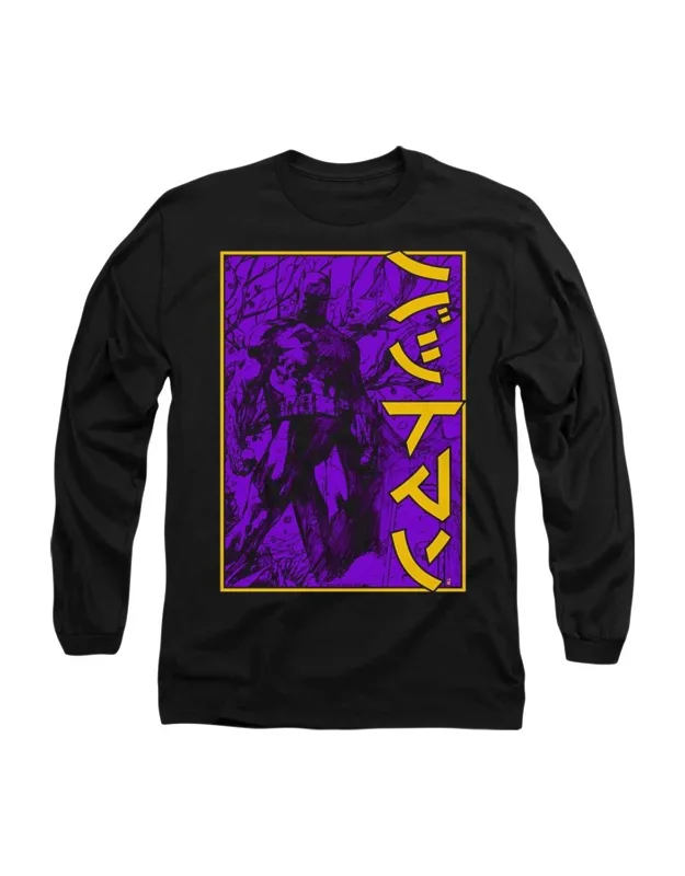 Batman Big Framed Kanji Long Sleeve Tee
