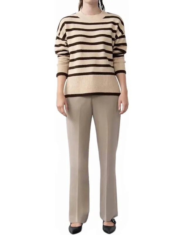 Melina Knitted Striped Pullover