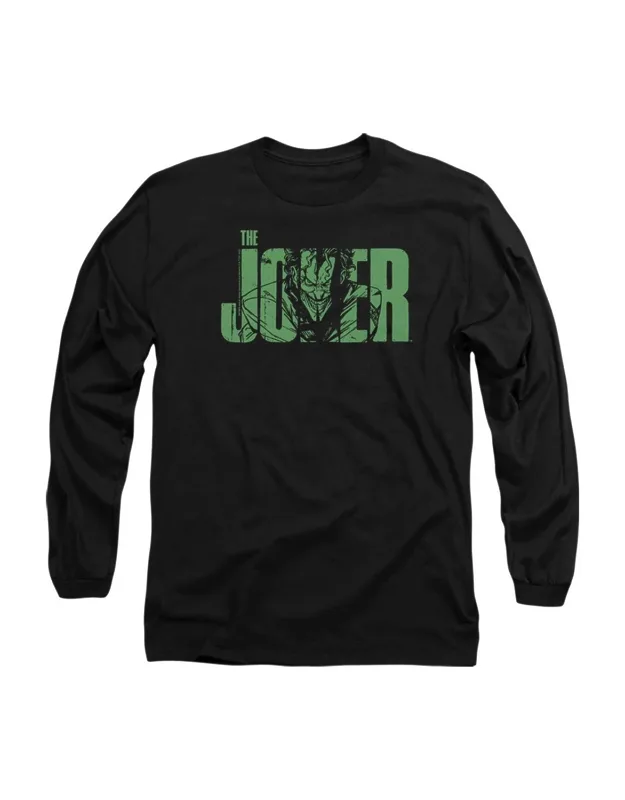 Batman Joker Text Long Sleeve Tee