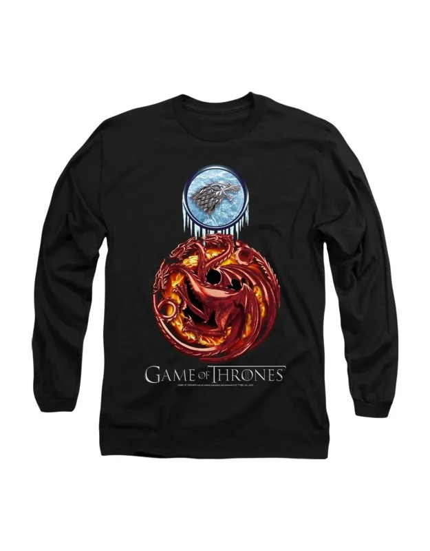 Game Of Thrones Combined Targaryen And Stark Long Sleeve Tee