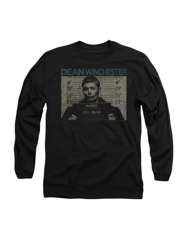 Supernatural Dean Mug Shot Long Sleeve Tee