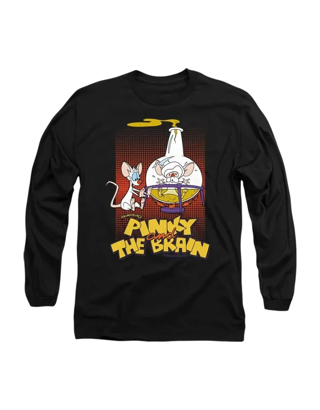 Pinky And The Brain Lab Flask Long Sleeve Tee
