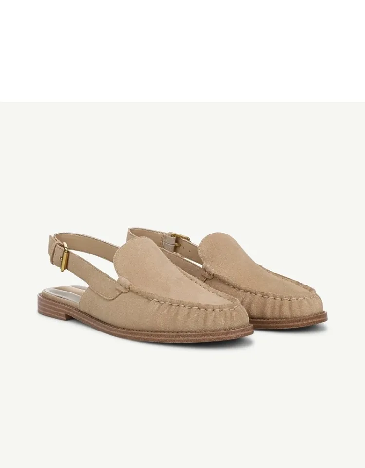 Sully Slingback Loafers, Round Toe, Buckle Closure