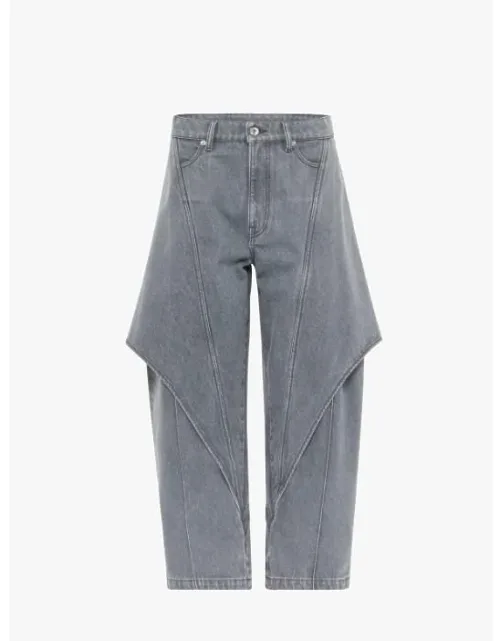 Cropped Sculptural Jeans