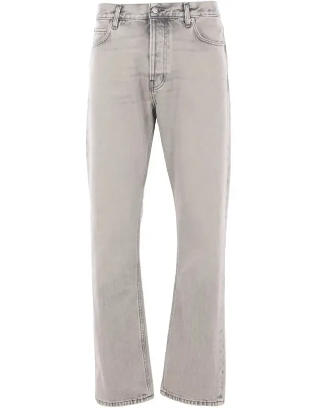Haikure Jeans Crafted From Cotton Denim With Front Metallic Button Closure And Classic Five-pocket Styling