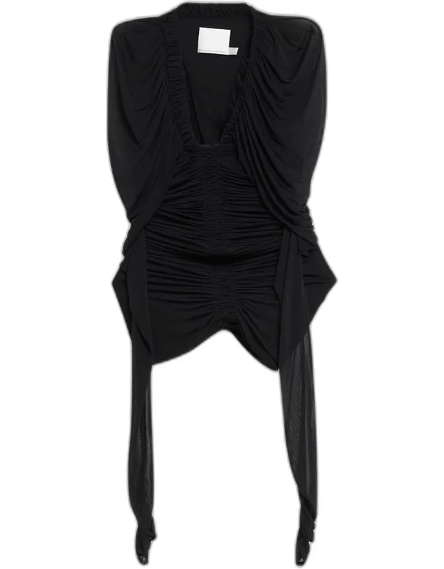Pleated Mini Dress