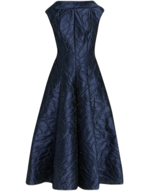 Cap-sleeve Midi Dress