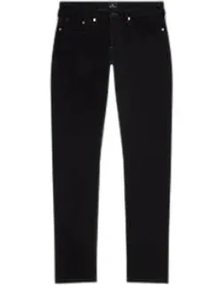 Tapered-fit Organic Black Stretch Jeans