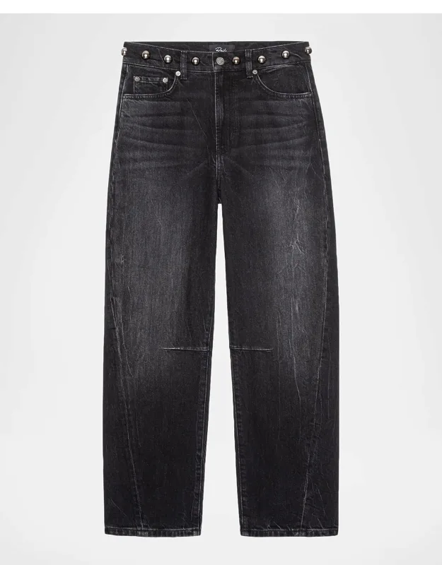 Studded Barrel Jeans