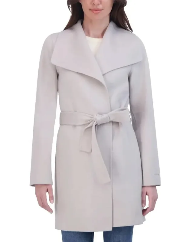 Double Face Wool-blend Belted Coat