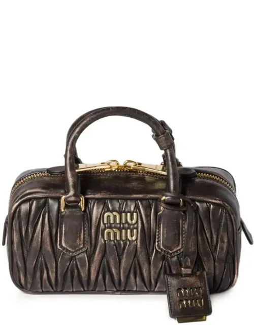 Vintage Effect Matelassé Nappa Leather Arcadie Regular Bag