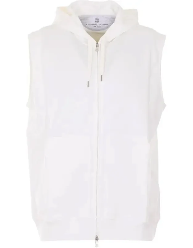Sweater With Zip Closure And Hood