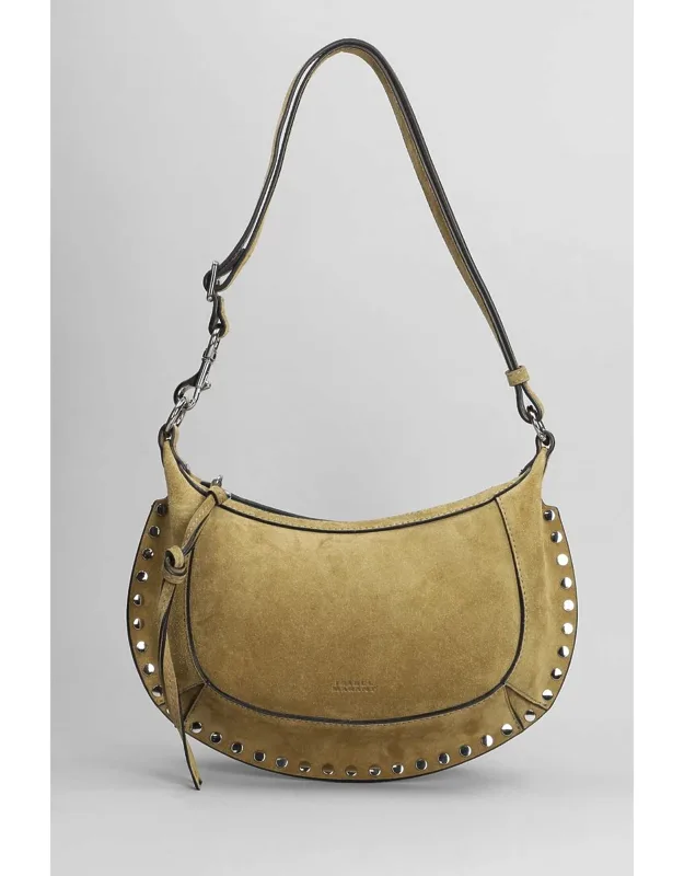 Oskan Moon Shoulder Bag With Studs Detail And Detachable Strap