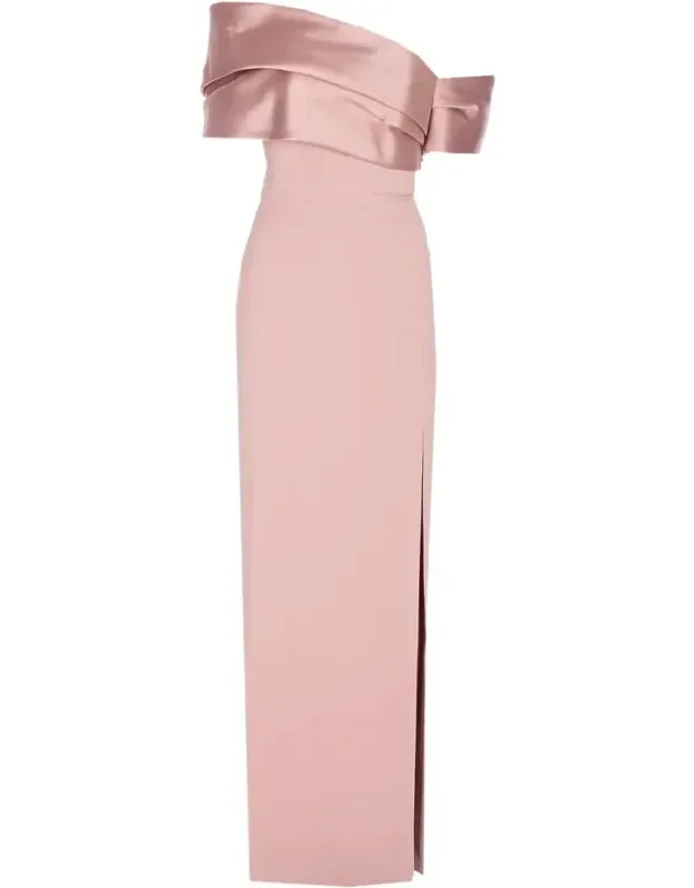 Solace London Dress With Zip And Hook Closure And One Shoulder