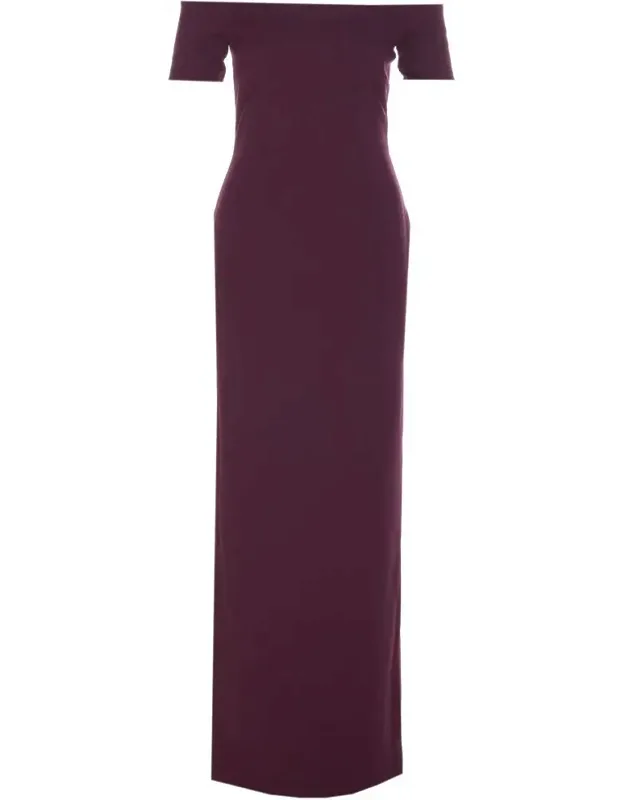 Solace London Dress With Zip Closure And Boat Neckline