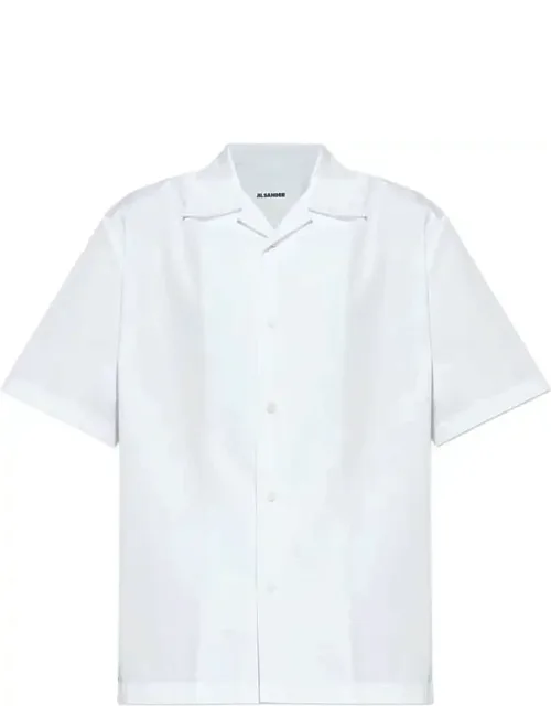 Shirt With Button Fastening And Camp Collar