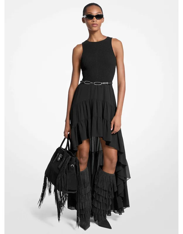 Smocked High-low Dress