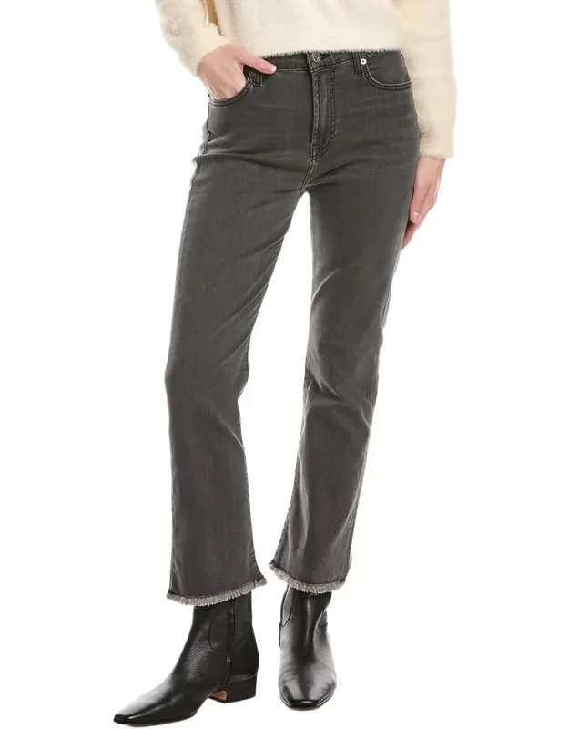 High-rise Slim Kick Ankle Crop Jeans
