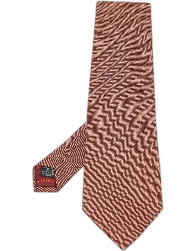 Vintage Brown Stripe Silk Traditional Tie