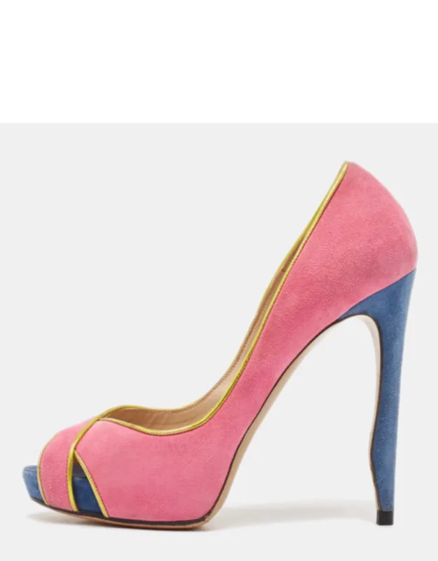 Crisscross Peep Toe Pumps