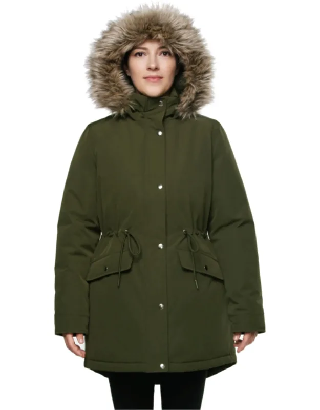 Mini Fur Lined Parka Coat