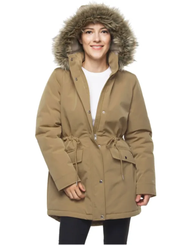 Mini Fur Lined Parka Coat