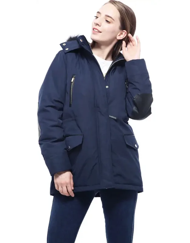 Winter Coat With Faux Fur Hood Parka Jacket