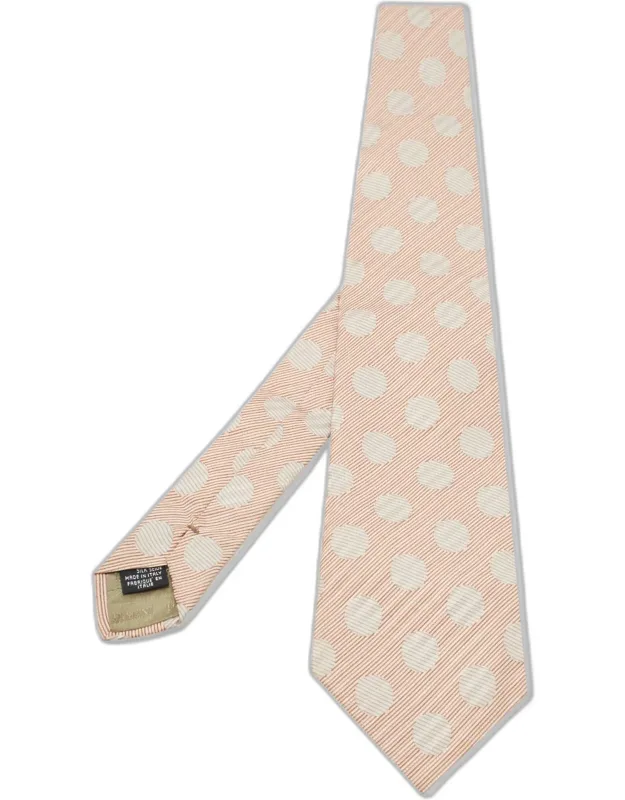 Vintage Pale Pink Polka Dot Silk Tie