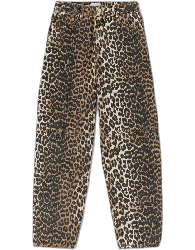 Leopard Printed Stary Jeans