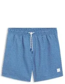 Micro-print Swim Shorts In Quick-dry Fabric