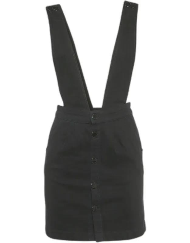 Denim Strap Detail Mini Skirt